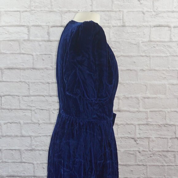 Vintage 80s Crushed Velvet Dress - Picture 5 of 13